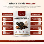 Fermented Black Garlic Extract + CoQ10 Ubiquinol - 6000mg Odorless Softgels